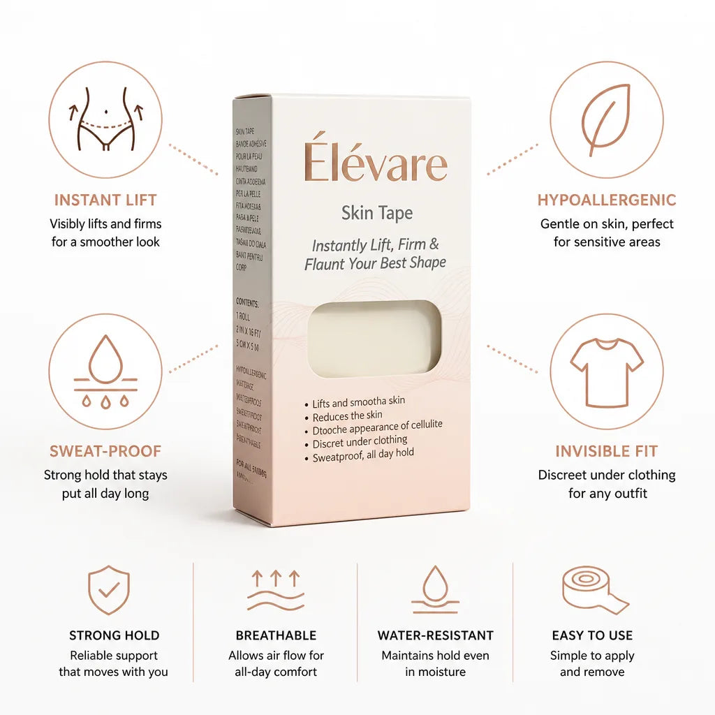 Body Shaping Tape Instant Lift Sweat-Proof Hypoallergenic