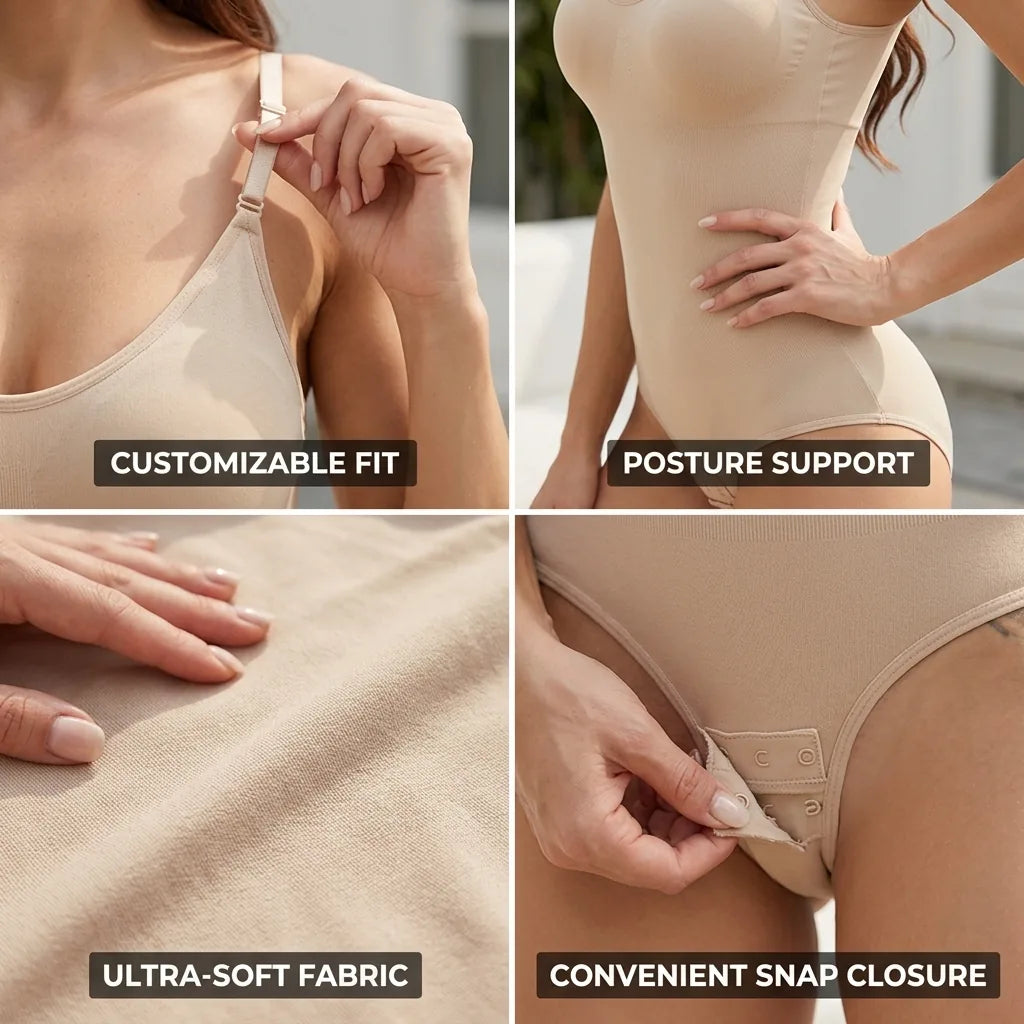 Bodysuit Shaper Seamless Sculpting & Posture Support