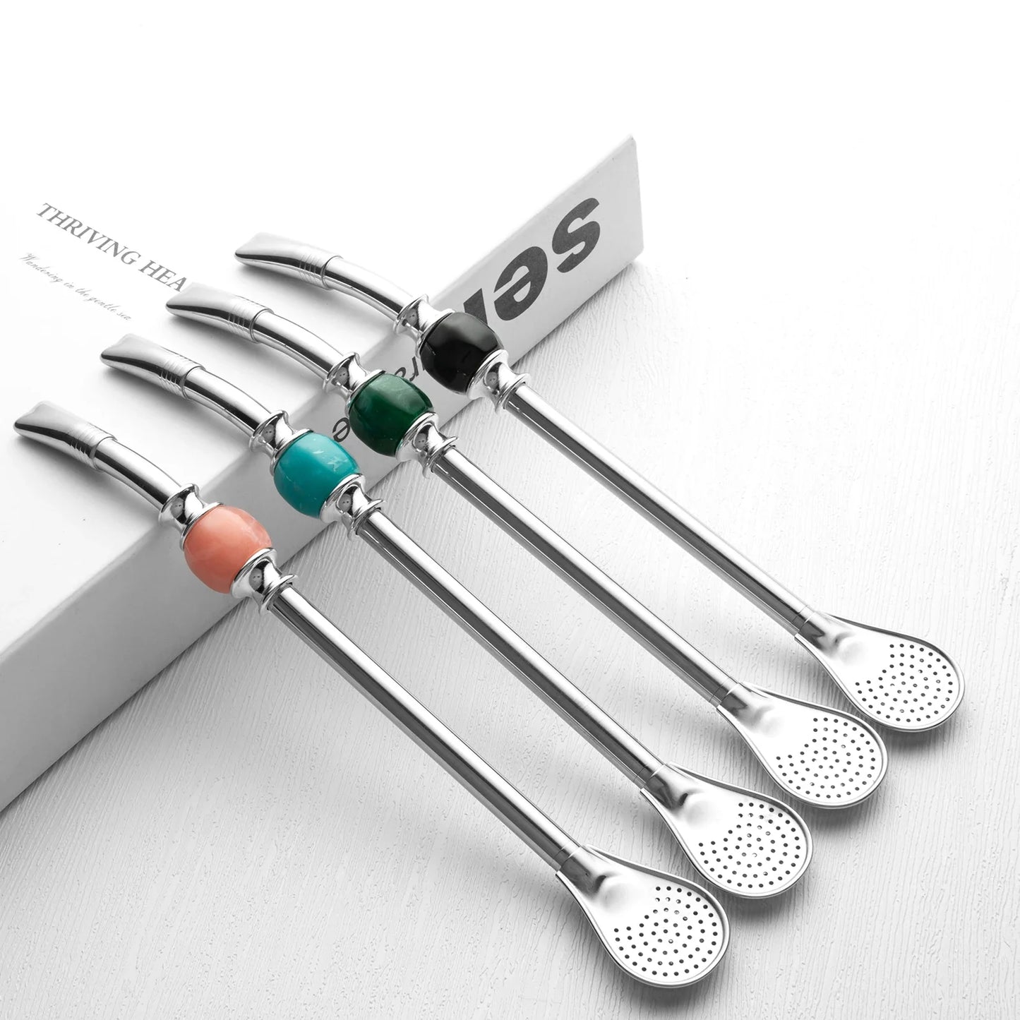 Bombilla Straw Set Stainless Steel Built-In Filter