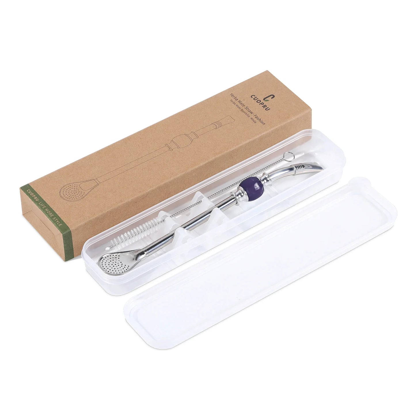 Bombilla Straw Set Stainless Steel Built-In Filter