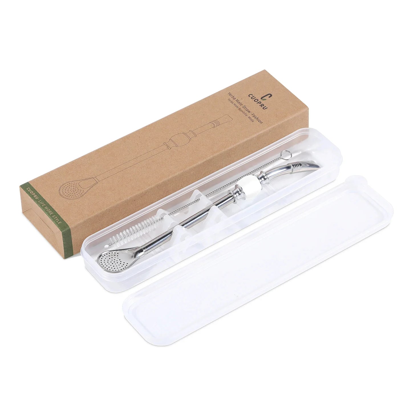 Bombilla Straw Set Stainless Steel Built-In Filter
