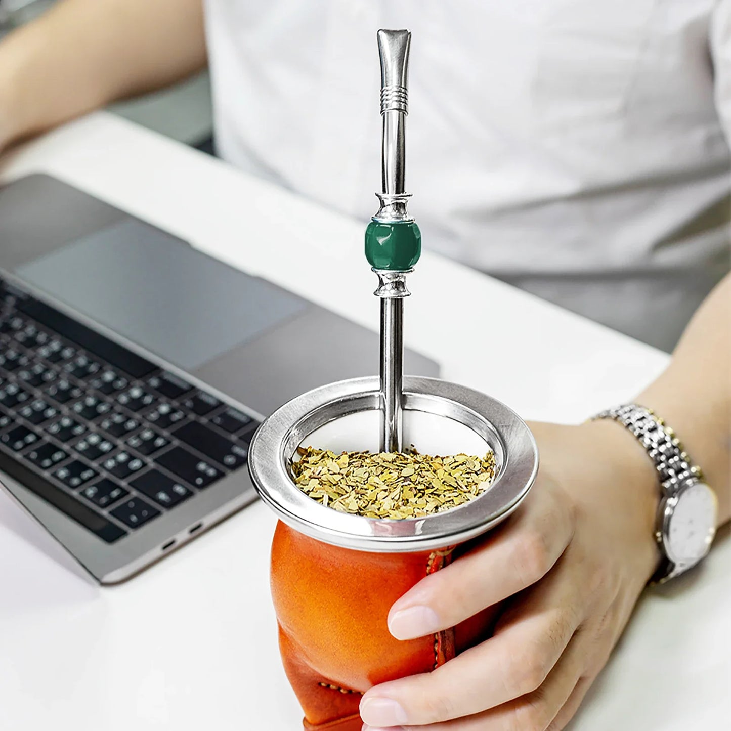 Bombilla Straw Set Stainless Steel Built-In Filter