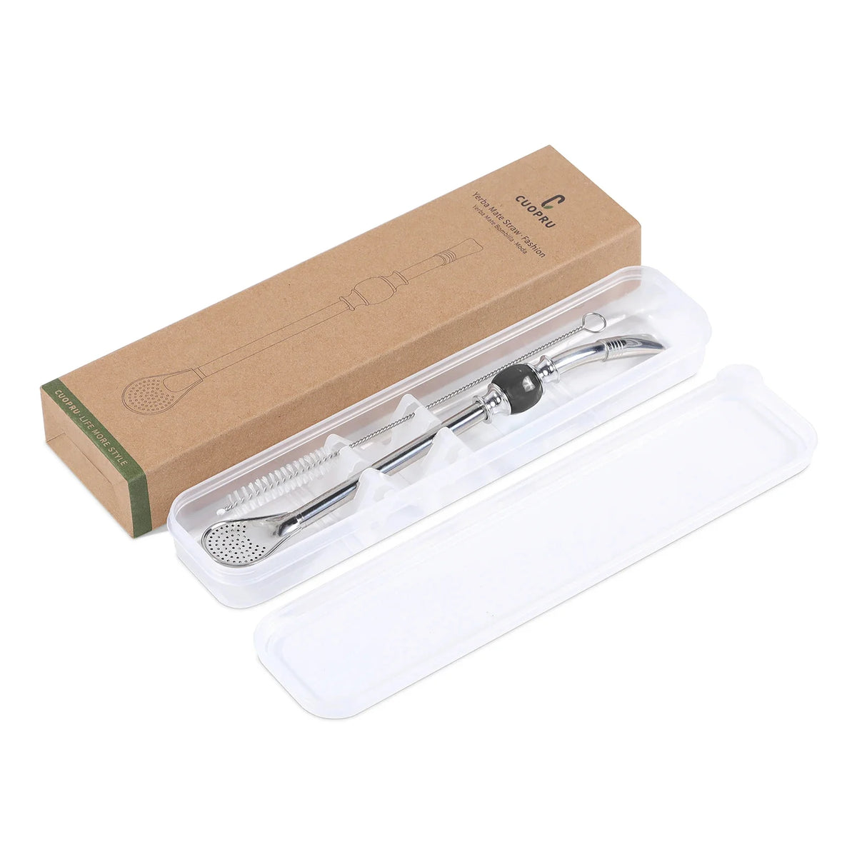Bombilla Straw Set Stainless Steel Built-In Filter