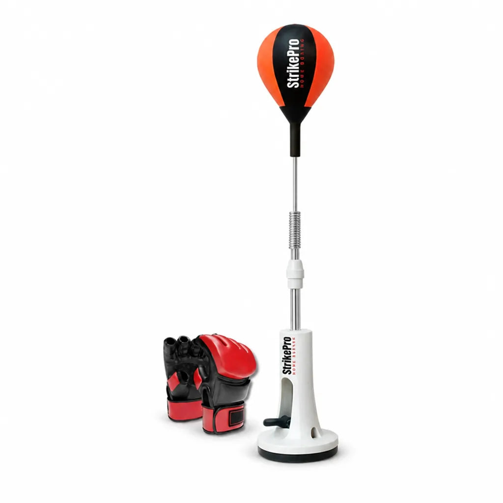 Boxing Set Height-Adjustable Reflex Ball & Gloves