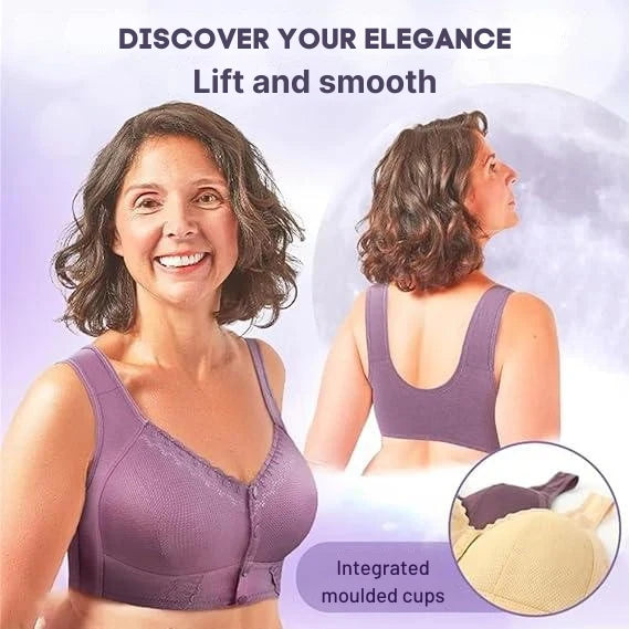 Bra Front Closure Wireless Seamless Molded Cups