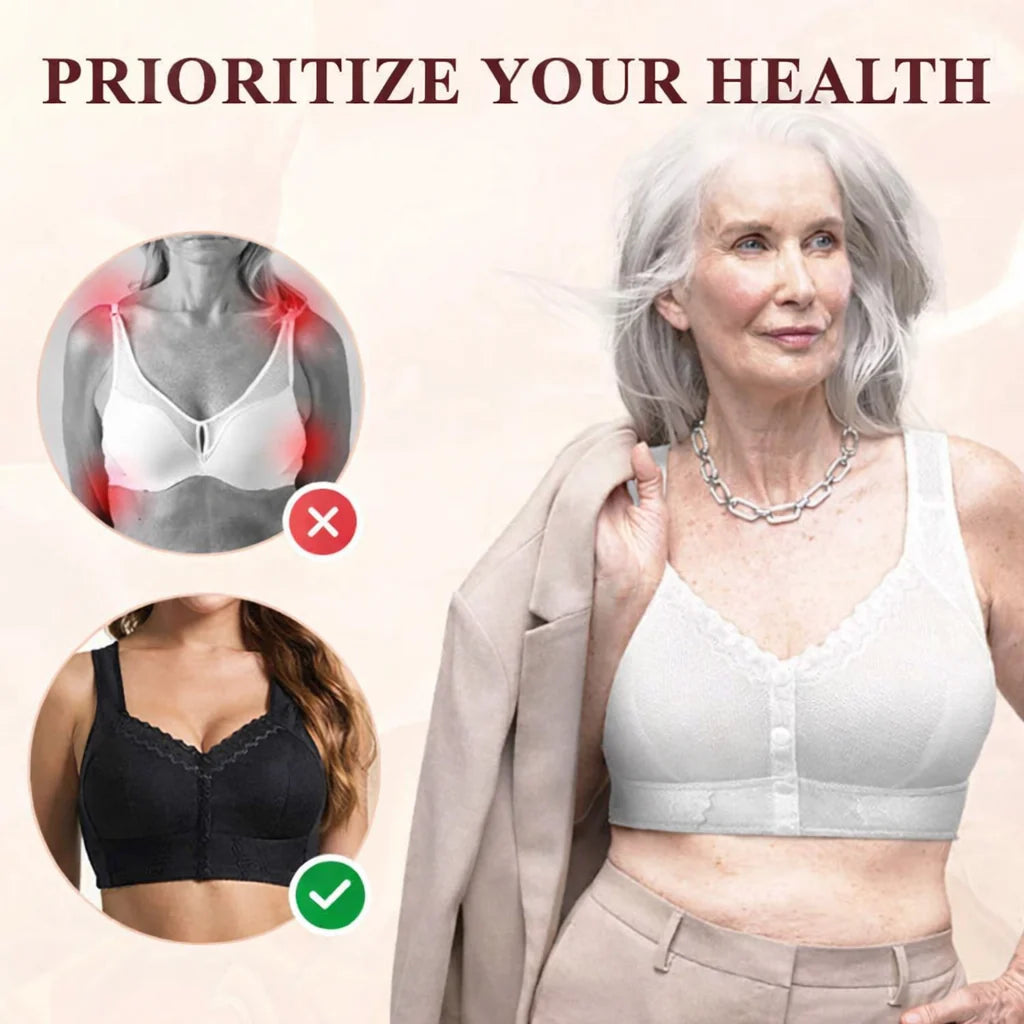 Bra Front Closure Wireless Seamless Molded Cups