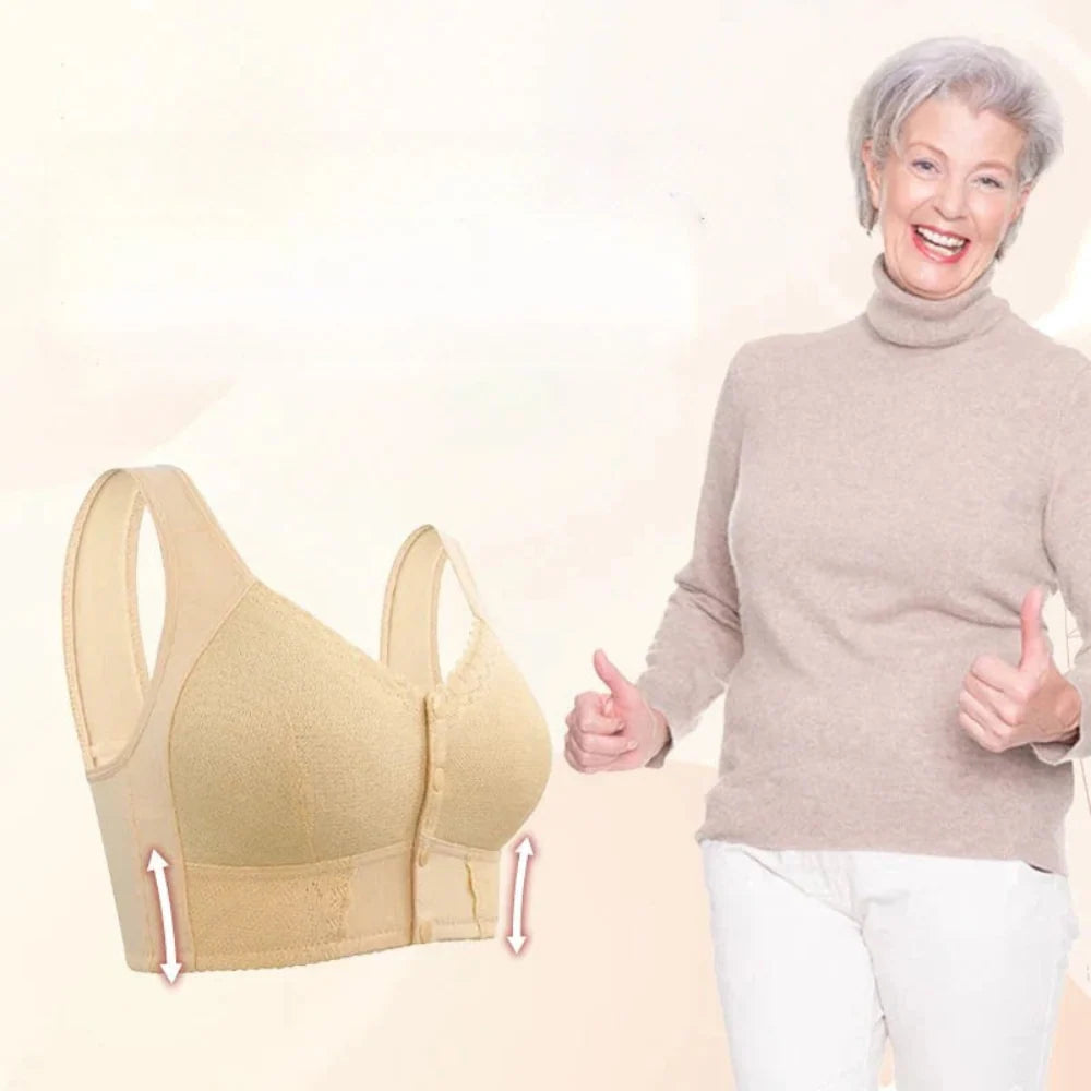 Bra Front Closure Wireless Seamless Molded Cups