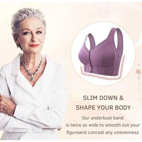 Bra Front Closure Wireless Seamless Molded Cups