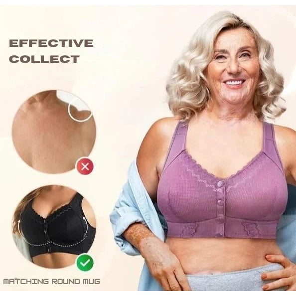 Bra Front Closure Wireless Seamless Molded Cups