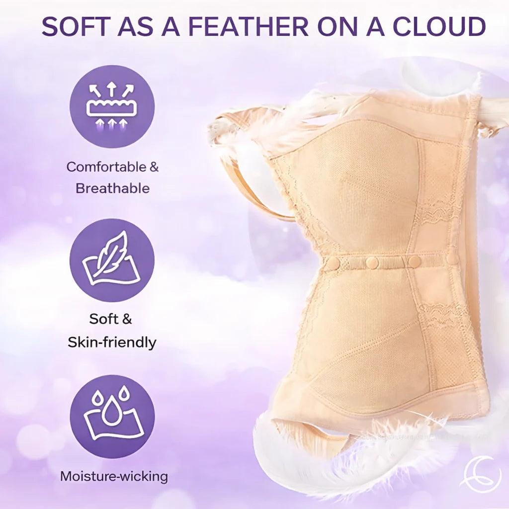 Bra Front Closure Wireless Seamless Molded Cups