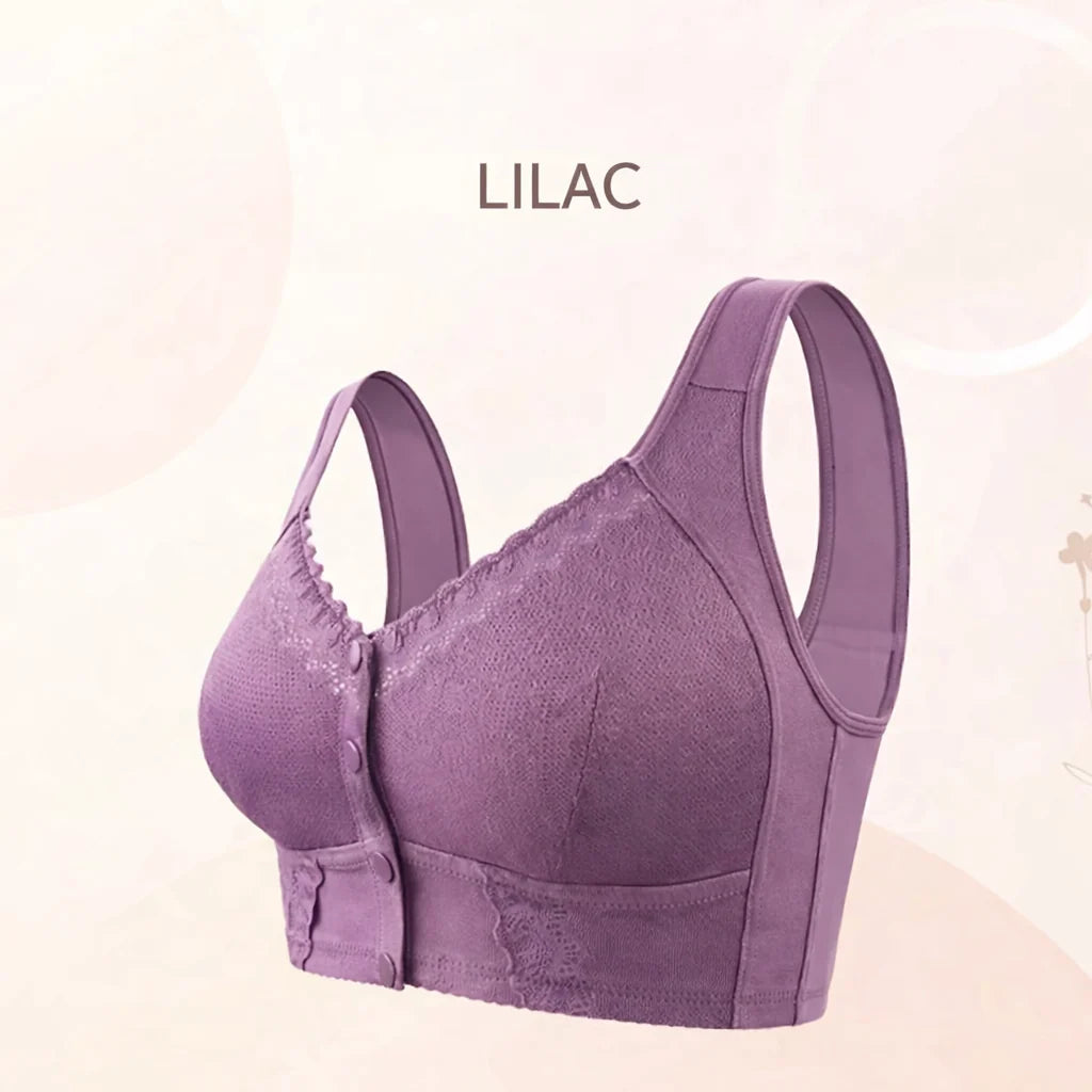 Bra Front Closure Wireless Seamless Molded Cups