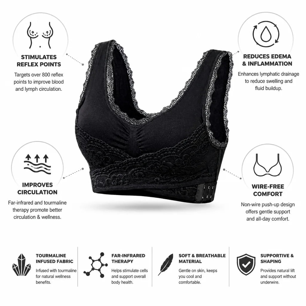 Bra Tourmaline-Infused Non-Wire Push-Up