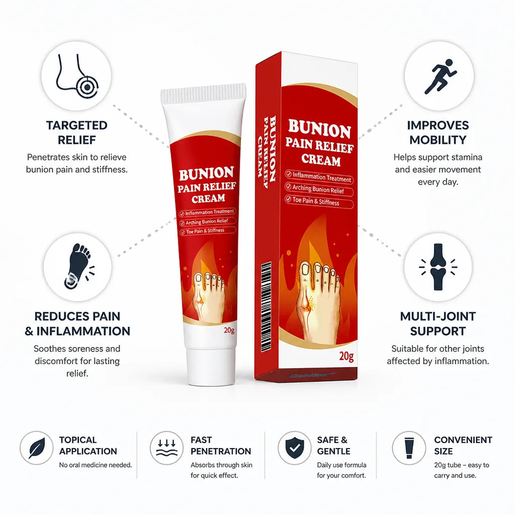 Bunion Relief Cream Fast-Penetrating Mobility Boost 20g