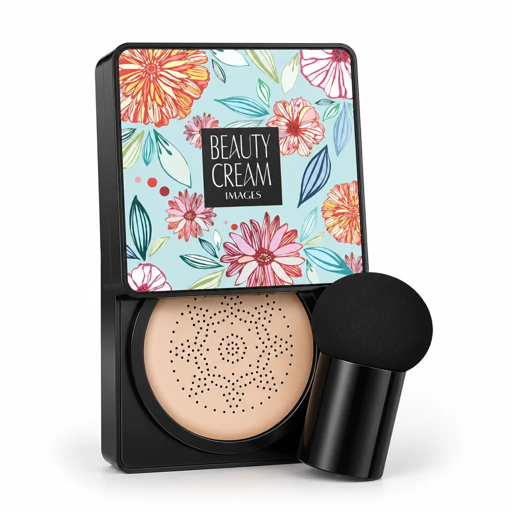 CC Cream Cushion Hydrating Buildable Coverage Mushroom Sponge Applicator