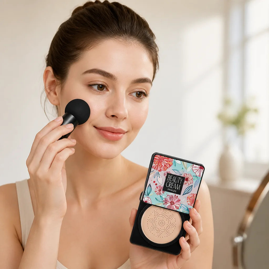 CC Cream Cushion Hydrating Buildable Coverage Mushroom Sponge Applicator