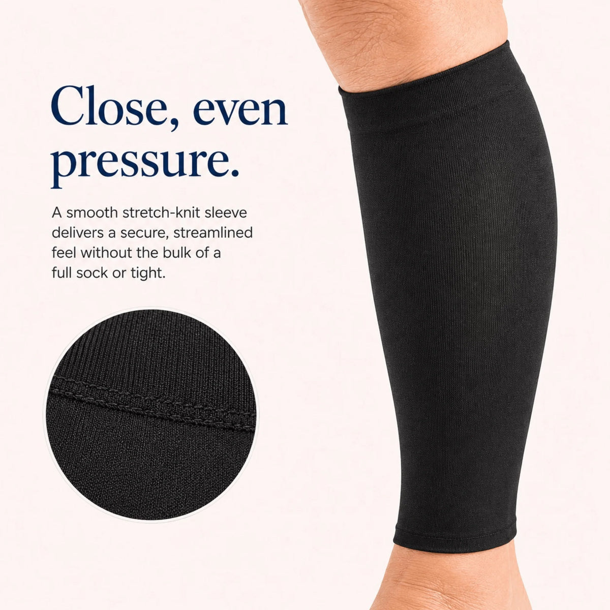 Calf Compression Sleeves Footless 23-32 mmHg Low-Profile