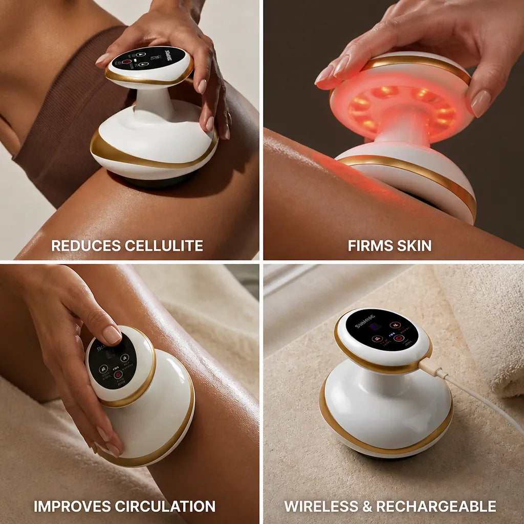 Cellulite Massager Vacuum, Heat & Red Light