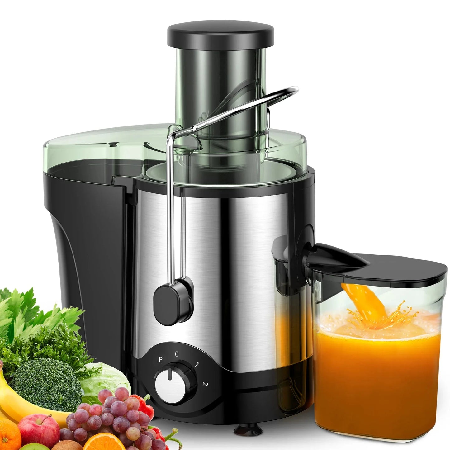 Centrifugal Juicer 600W Dual-Speed 3-Inch Chute