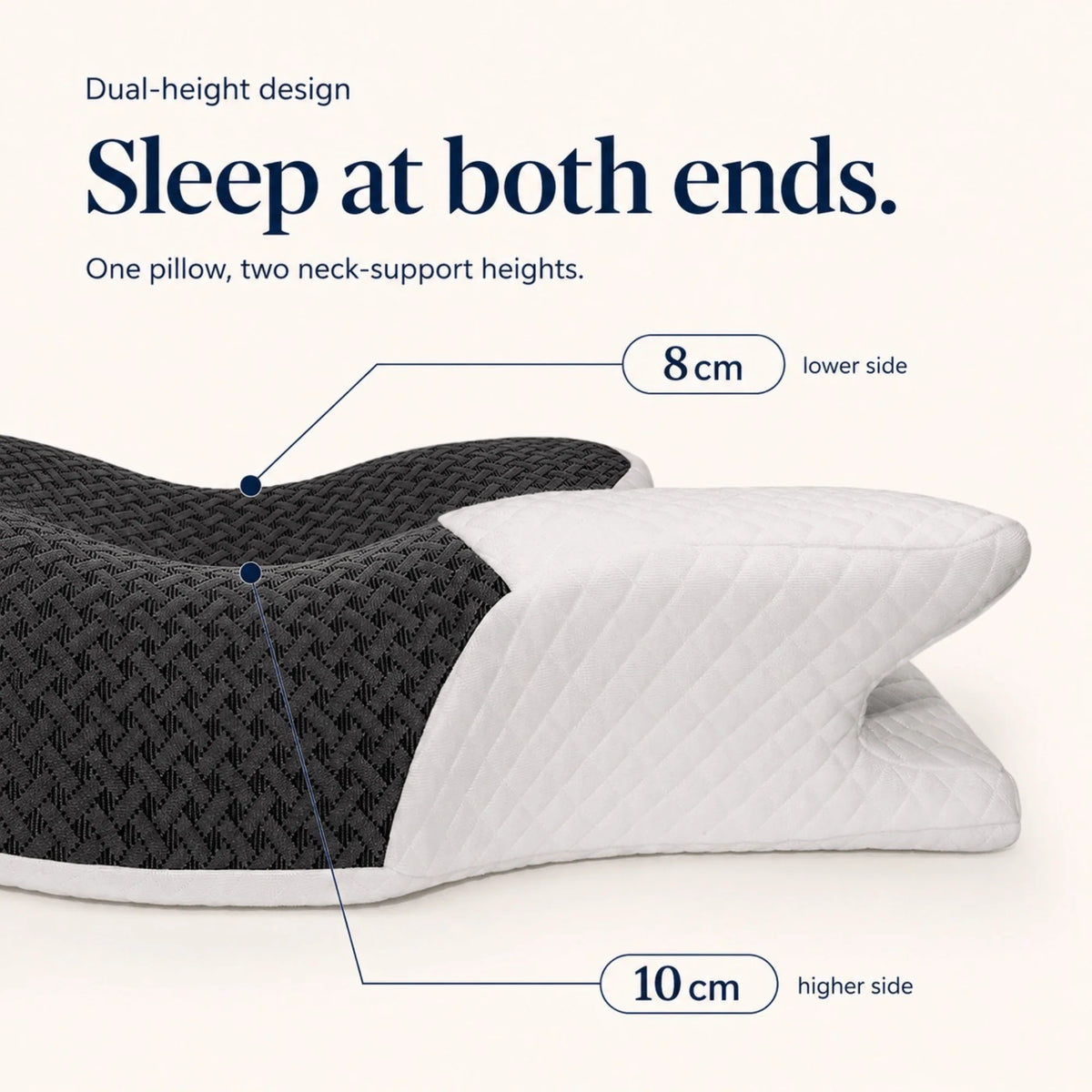 Cervical Memory Foam Pillow Butterfly Contour Adjustable Height