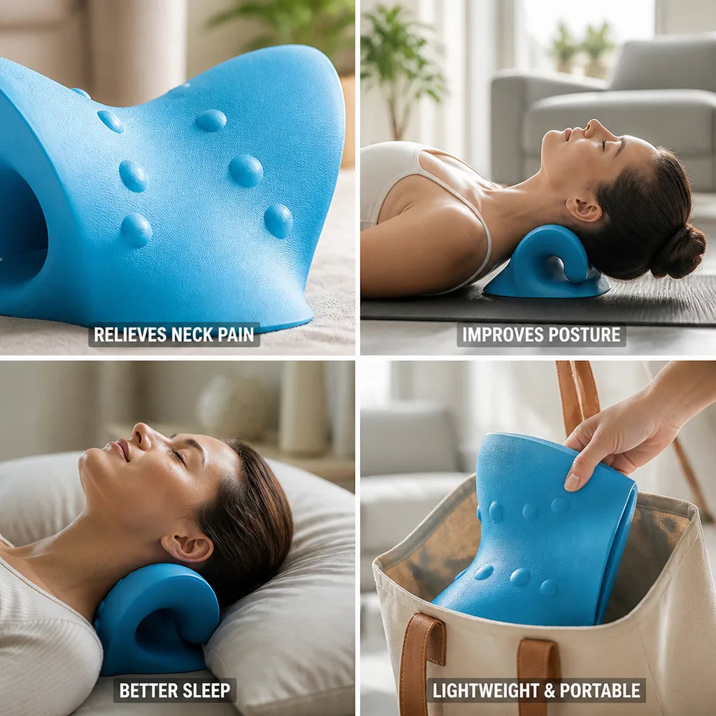 Cervical Support Pillow Ergonomic Neck Cradle EVA Foam