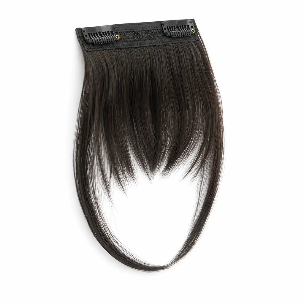 Clip-In Bangs Snap-On Natural-Look Multiple Colors