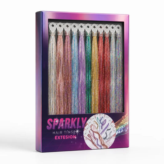 Clip-In Hair Highlights Damage-Free Assorted Colors