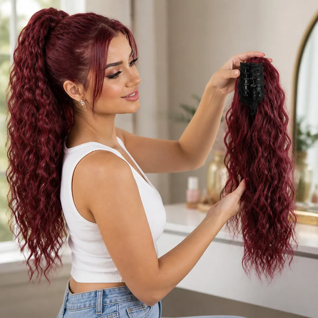 Clip-In Ponytail Extension Instant Volume Natural-Looking