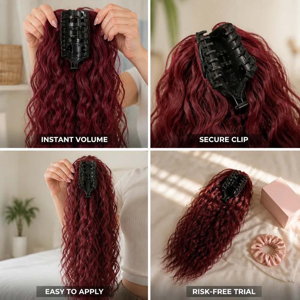 Clip-In Ponytail Extension Instant Volume Natural-Looking