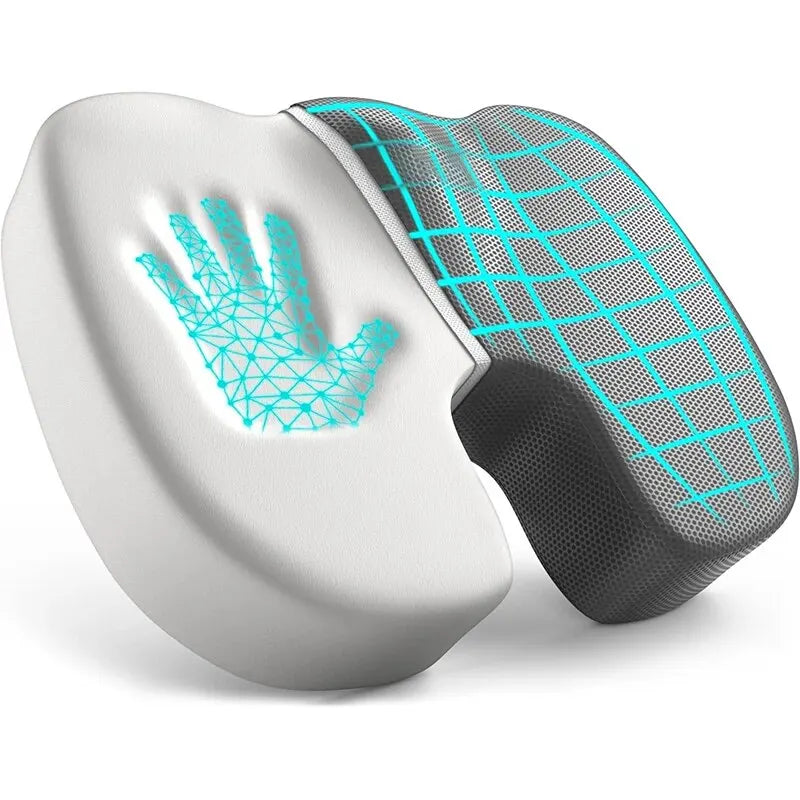Coccyx Seat Cushion Memory Foam U-Shaped Cut-Out Washable Cover