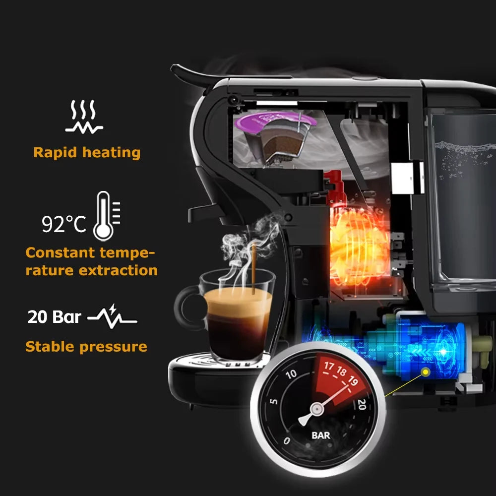 Coffee & Espresso Maker 4-in-1 Hot & Cold Modes