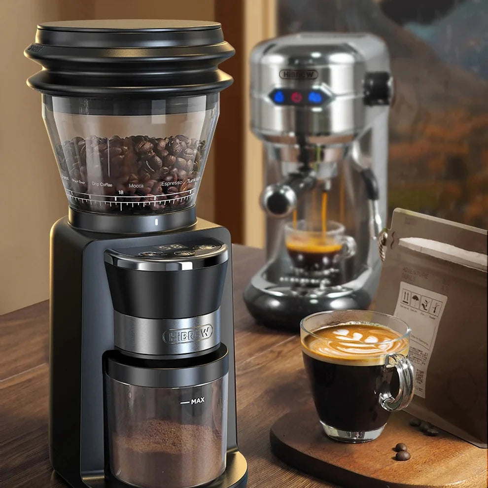 Coffee Grinder Stainless Steel Flat Burr 34 Settings