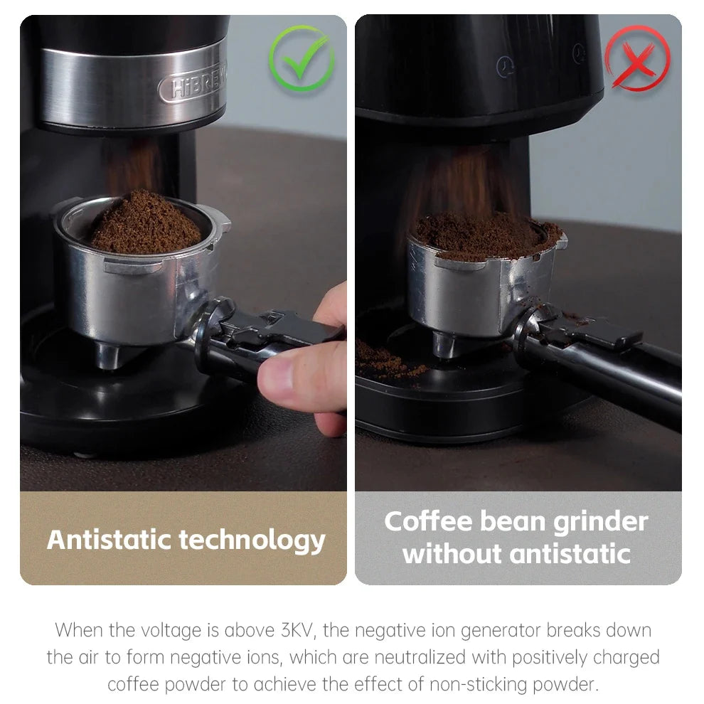 Coffee Grinder Stainless Steel Flat Burr 34 Settings