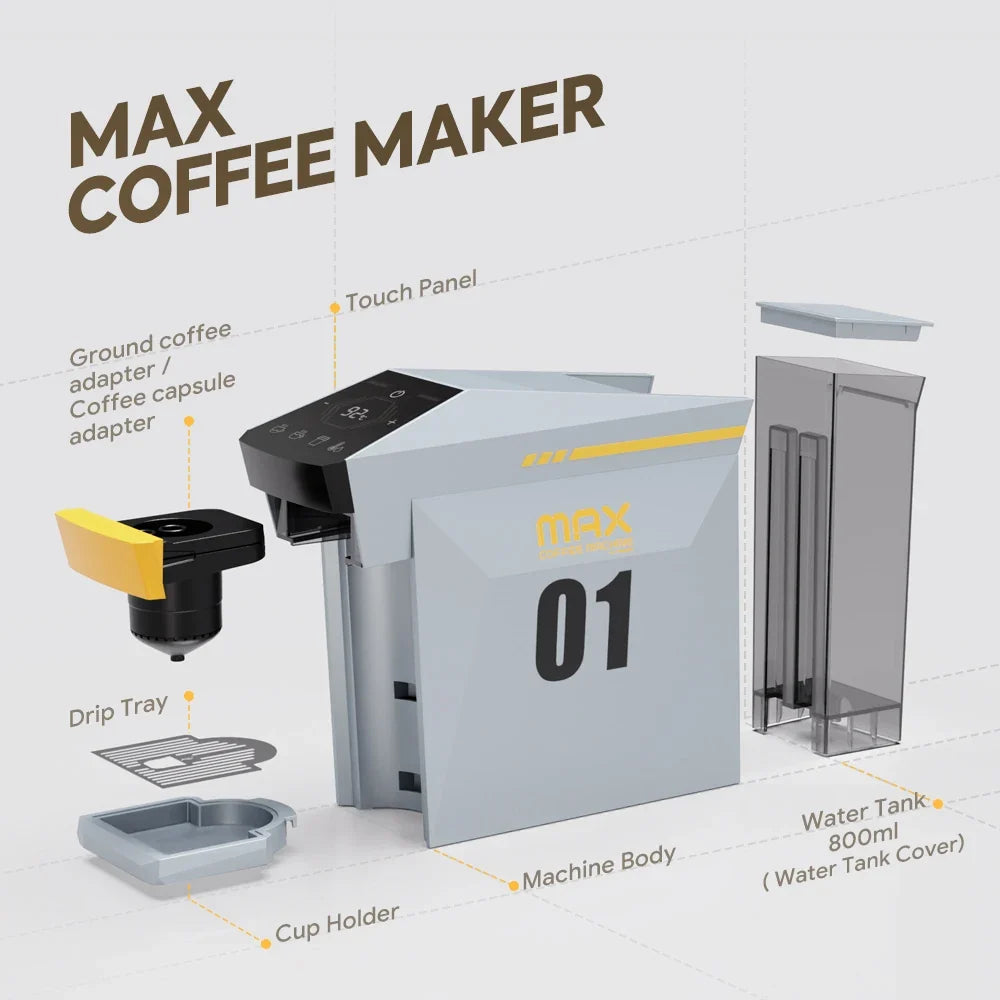 Coffee Maker 4-In-1 Pods & Ground Coffee 19-Bar
