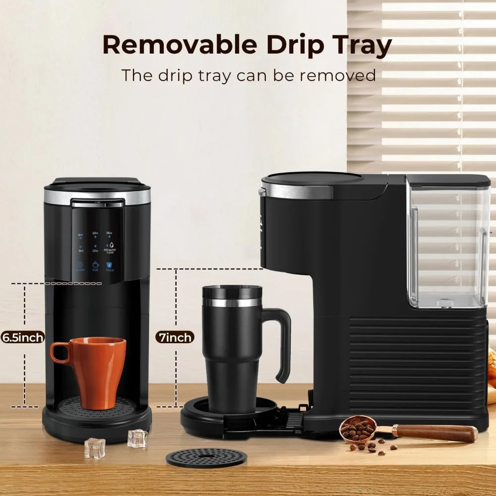 Coffee Maker Dual Brew Pods & Ground 40oz Tank