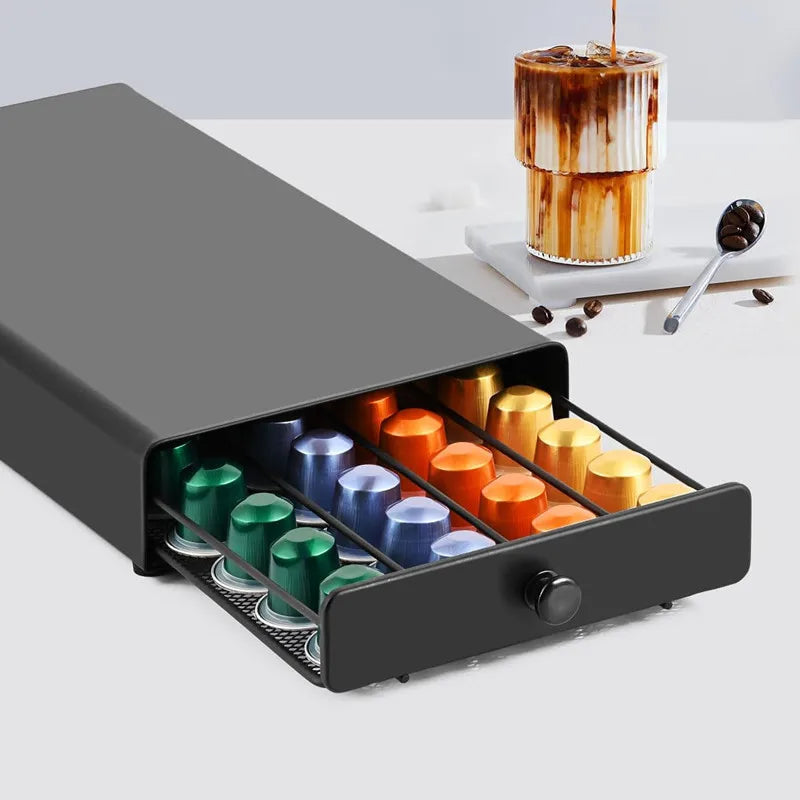 Coffee Pod Drawer 40-Capsule Under-Machine Steel Frame