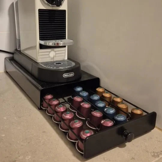 Coffee Pod Drawer 40-Capsule Under-Machine Steel Frame