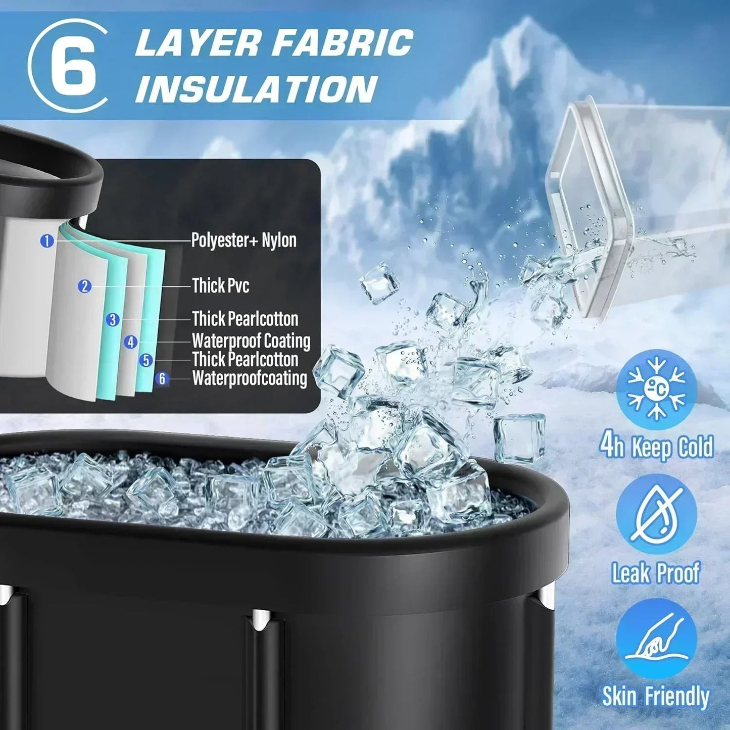Cold Plunge Tub Foldable & Portable Space-Saving