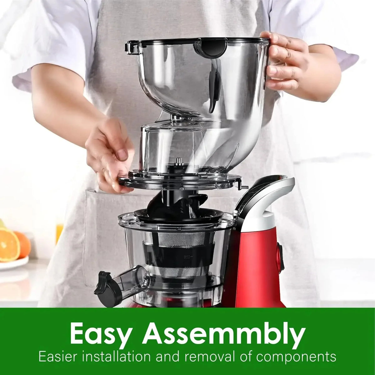 Cold Press Juicer Slow Masticating 3.27-Inch Wide Chute BPA-Free