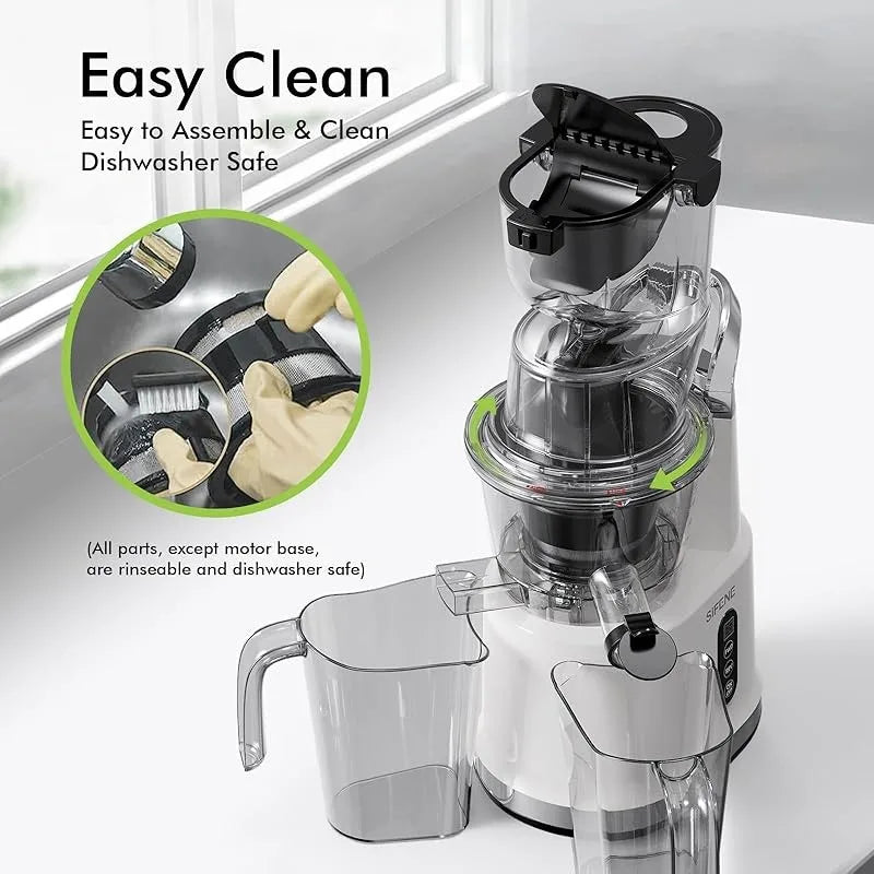 Cold Press Juicer Slow Masticating 3.27-Inch Wide Chute BPA-Free