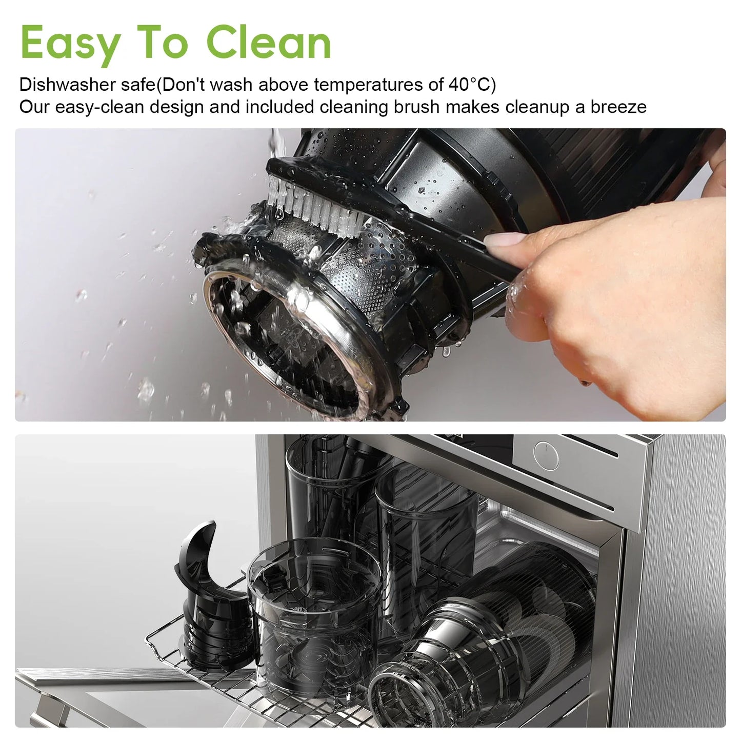 Cold-Press Juicer Slow Masticating 5.1 Inch Chute