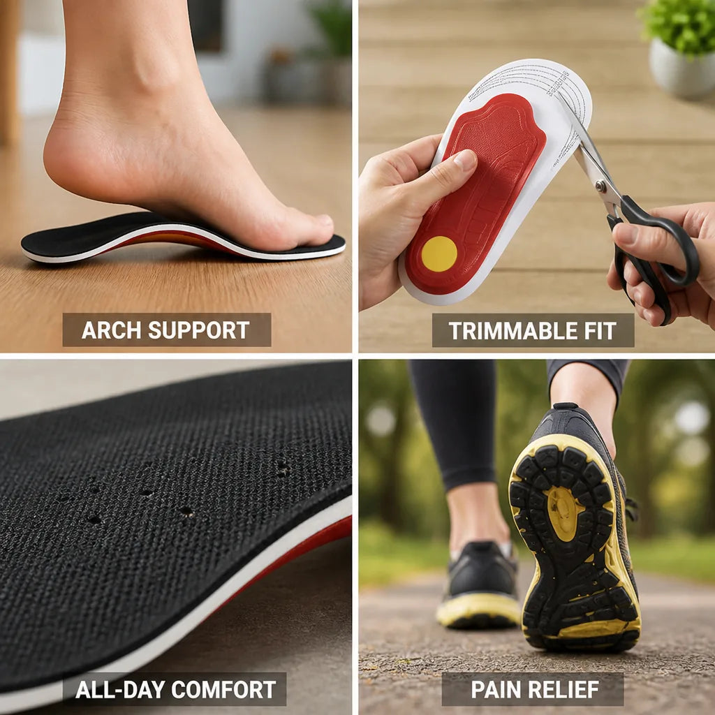 Comfort Insoles Posture-Correcting Trimmable EVA Foam