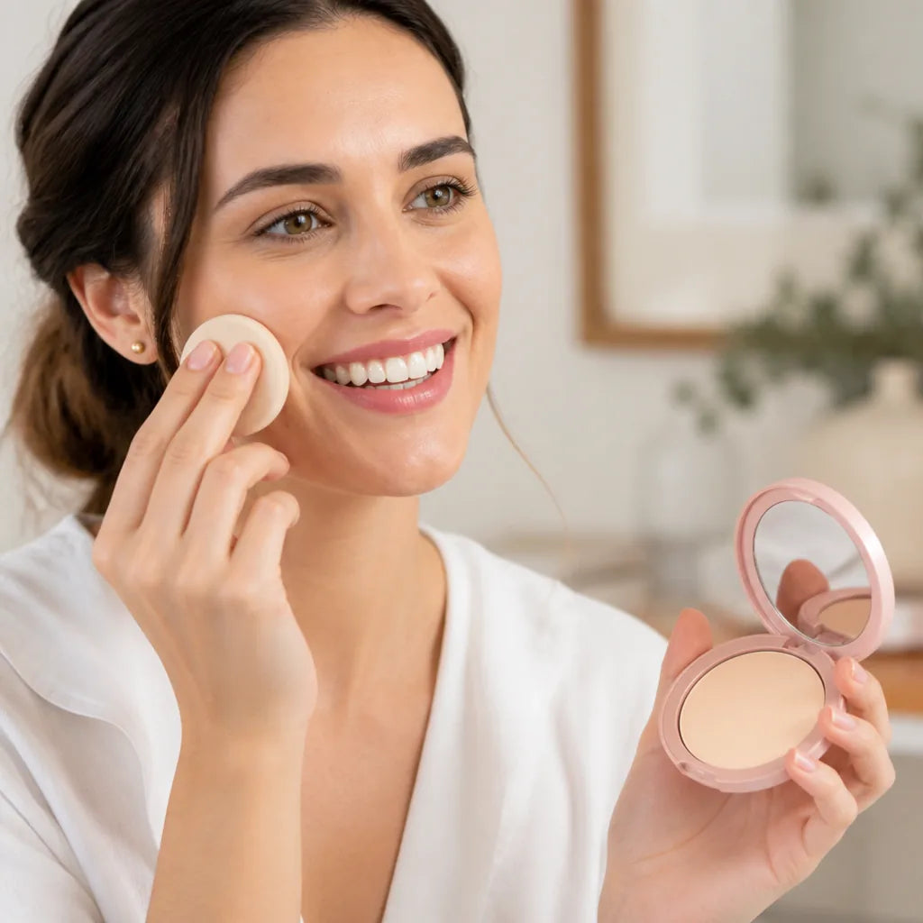 Compact Powder Foundation Velvet Matte Medium-Full Coverage Hyaluronic Acid