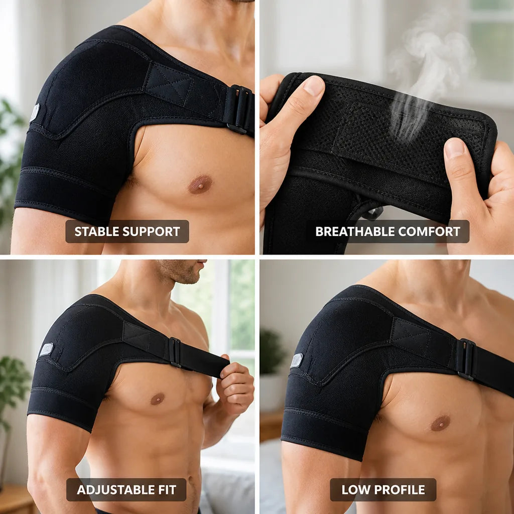 Compression Shoulder Brace Breathable Cotton Blend
