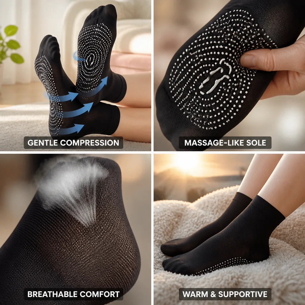 Compression Socks Gentle Compression Massage Sole