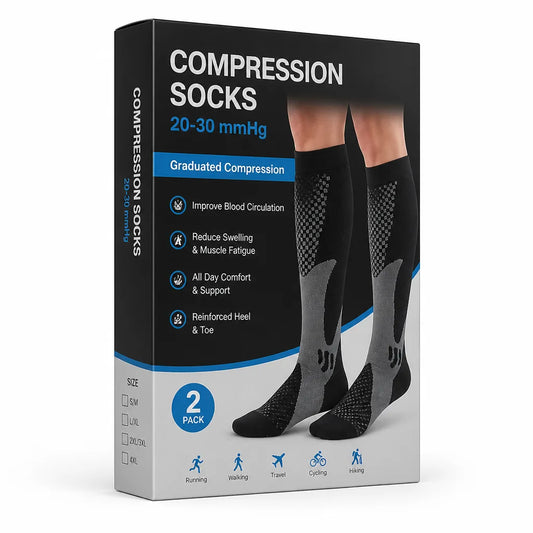 Compression Socks Graduated 20-30 mmHg 2-Pack
