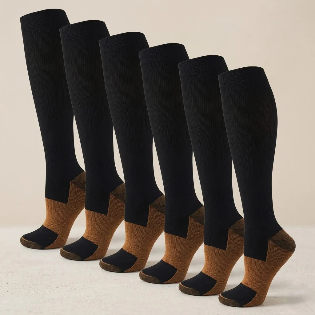Compression Socks Graduated Compression Set of Six