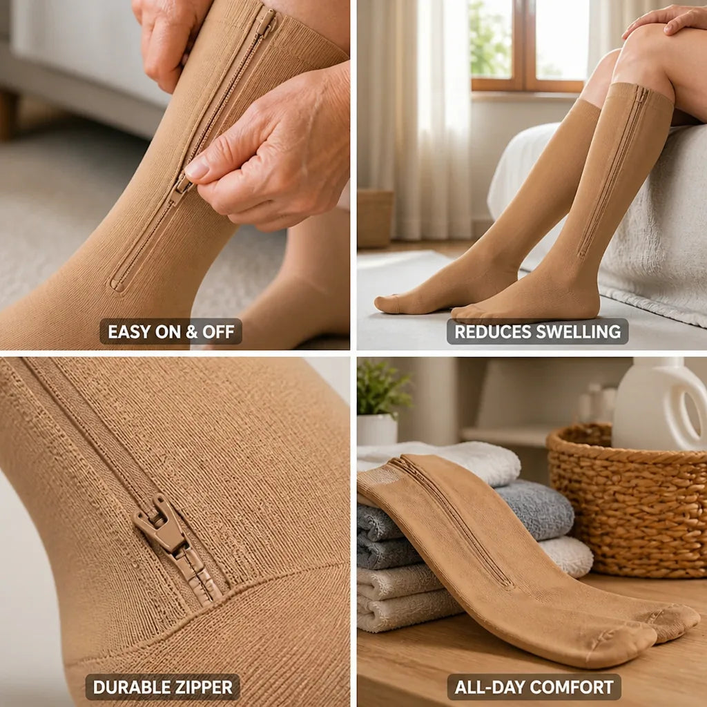 Compression Stockings Easy-On Swelling Relief
