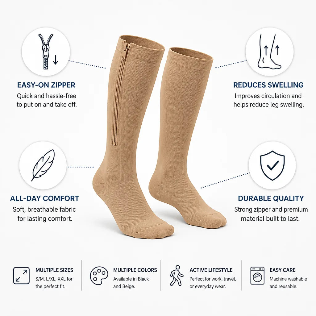 Compression Stockings Easy-On Swelling Relief
