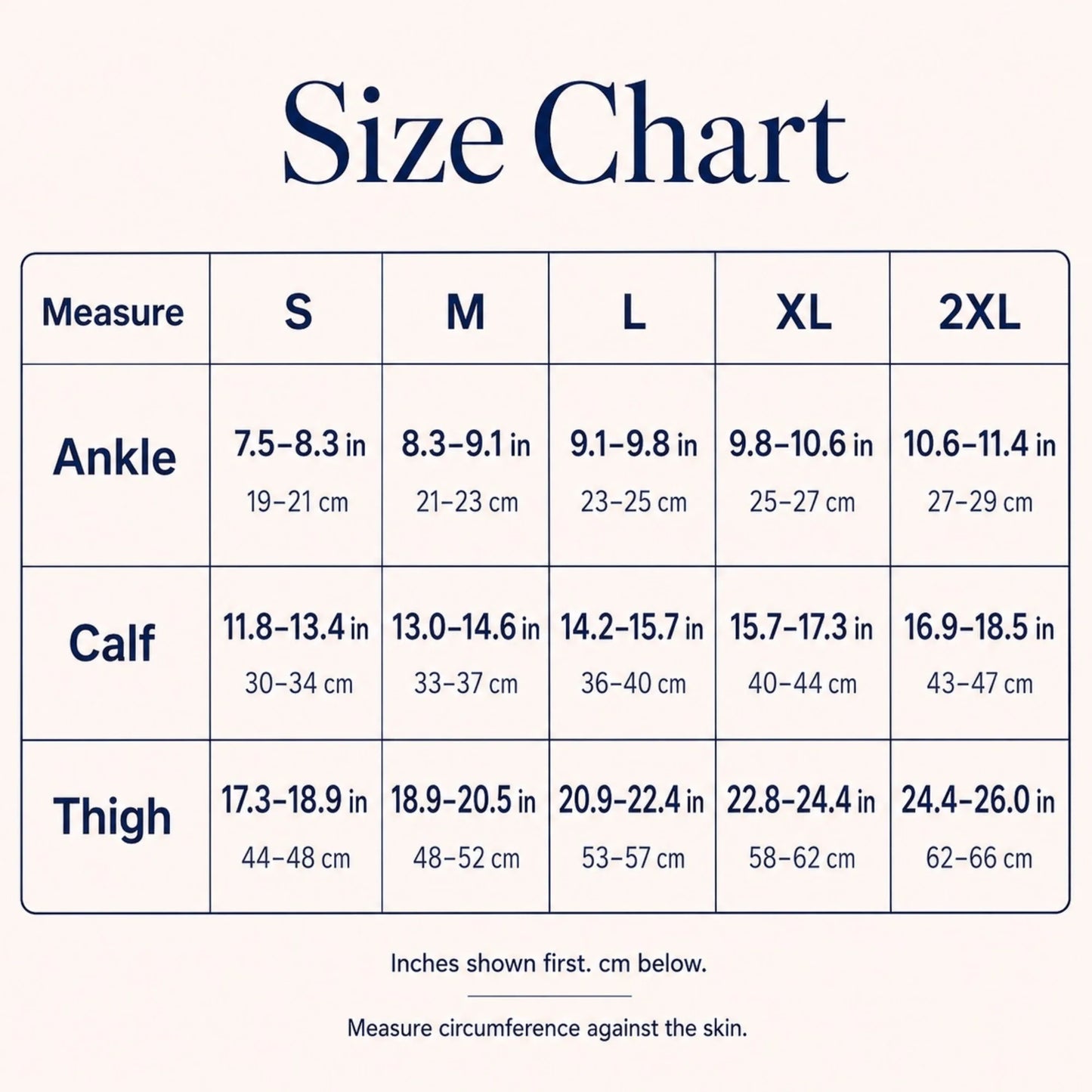 Compression Tights 20-30 mmHg Waist-High Footless