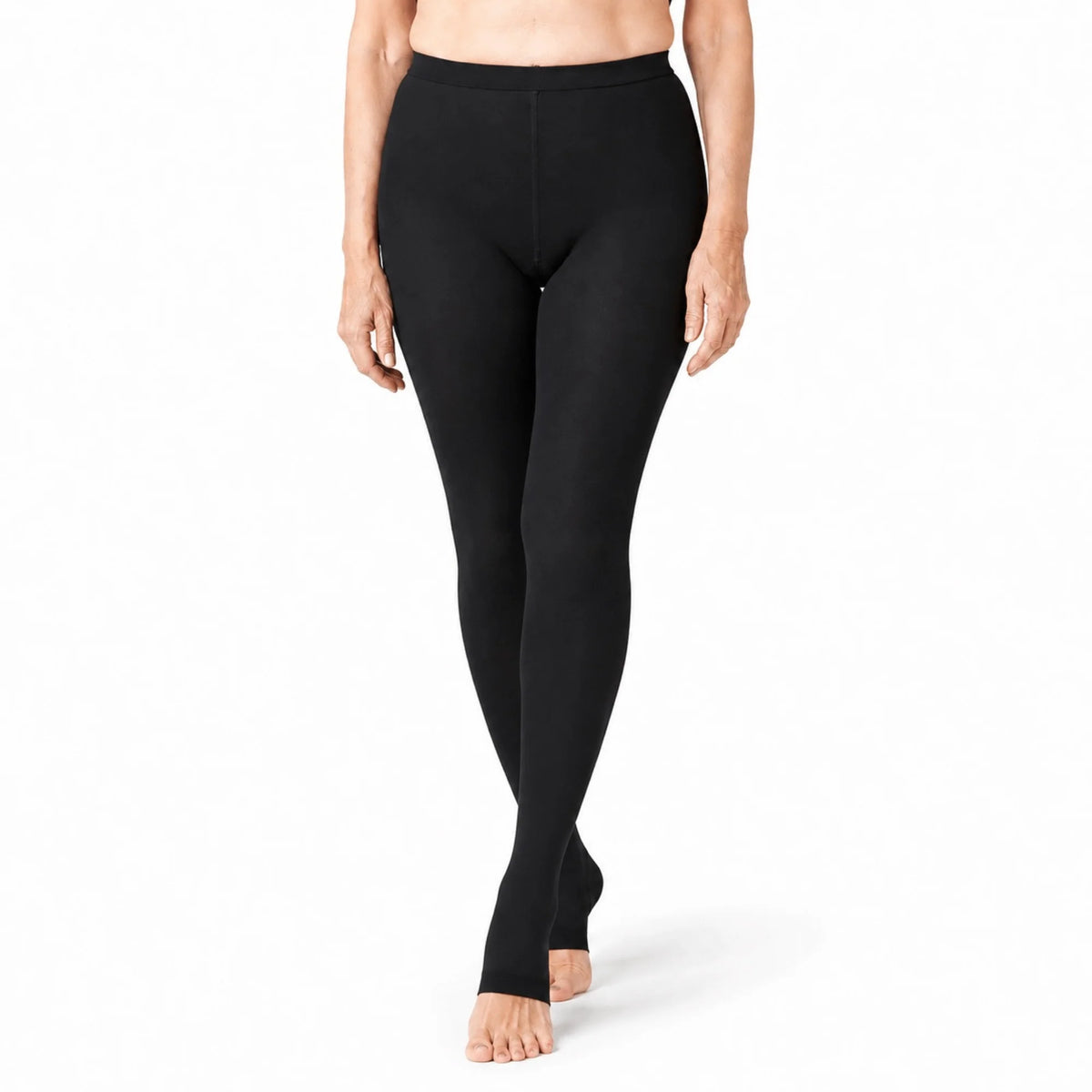 Compression Tights Waist-High Graduated Support Open-Toe